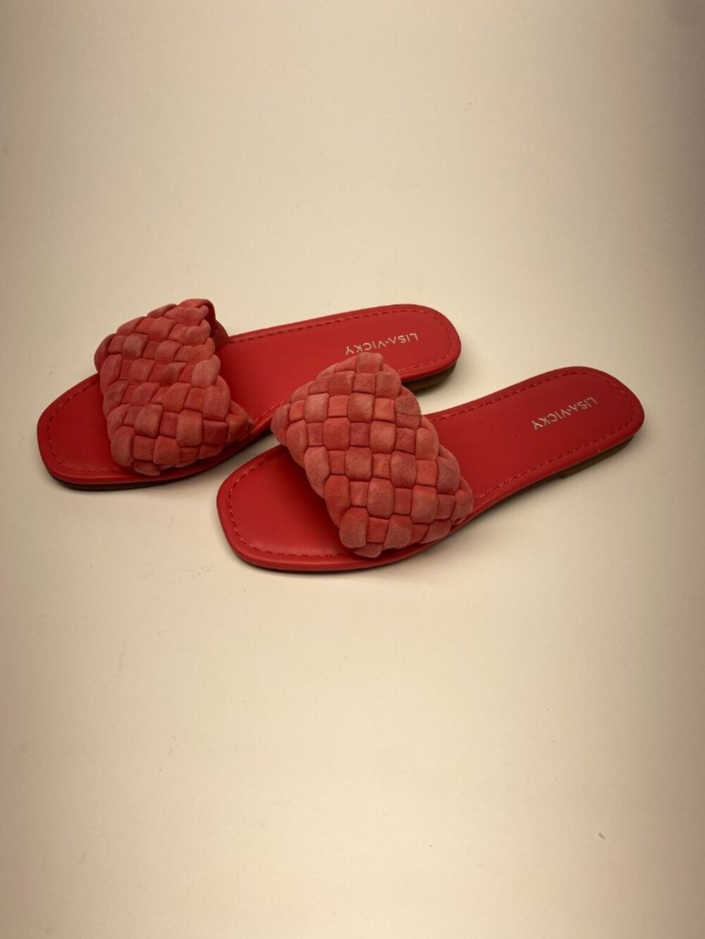 Lisa Vicky Womens Mission Pink Slide Sandal Sz 7
